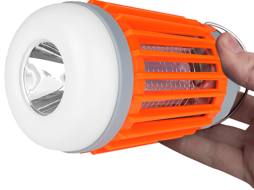 Hand carrying the portable BuzzKrush lamp